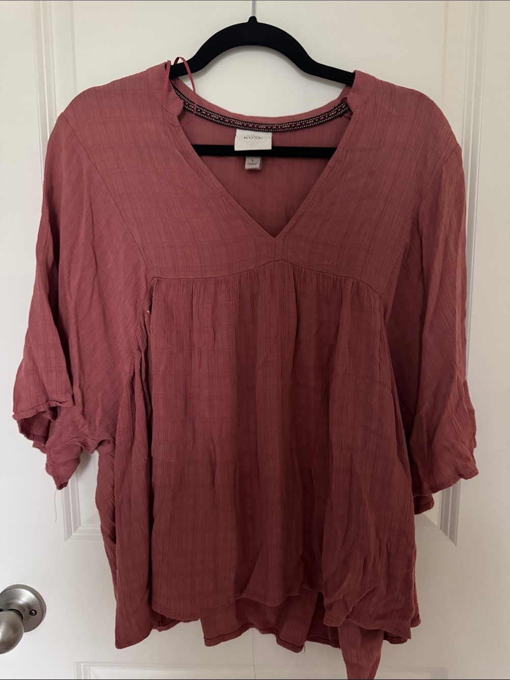 Knox Rose Dusty Rose V-Neck Tunic Top